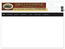 Tablet Screenshot of gregsautomotiveservices.com